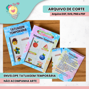 Envelope para Tatuagem Temporária - Arte não inclusa