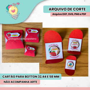 Cartão para Botton 32, 44 e 58mm - Arte não inclusa