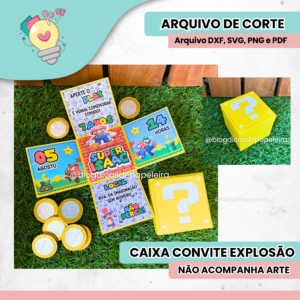 Caixa Convite Explosão - ARTE NÃO INCLUSA